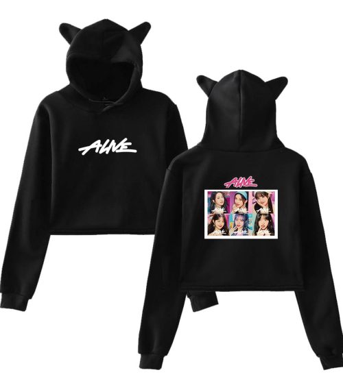 Ive Alive Photo Grid Cropped Hoodie